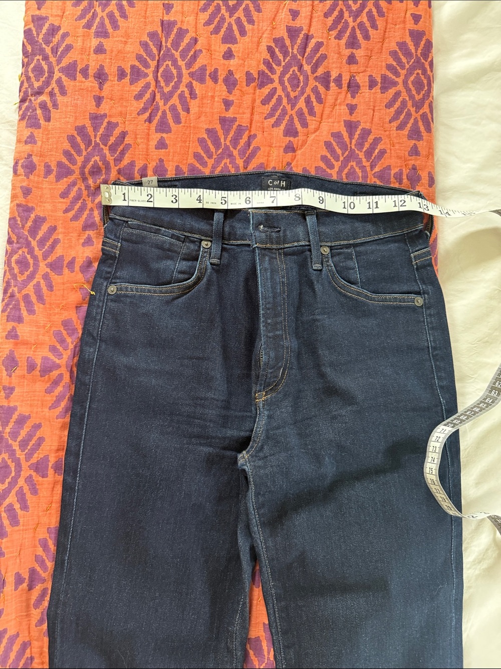 Citizens Of Humanity Fleetwood High Rise Dark Blue Flare Jeans - Picture 5 of 8